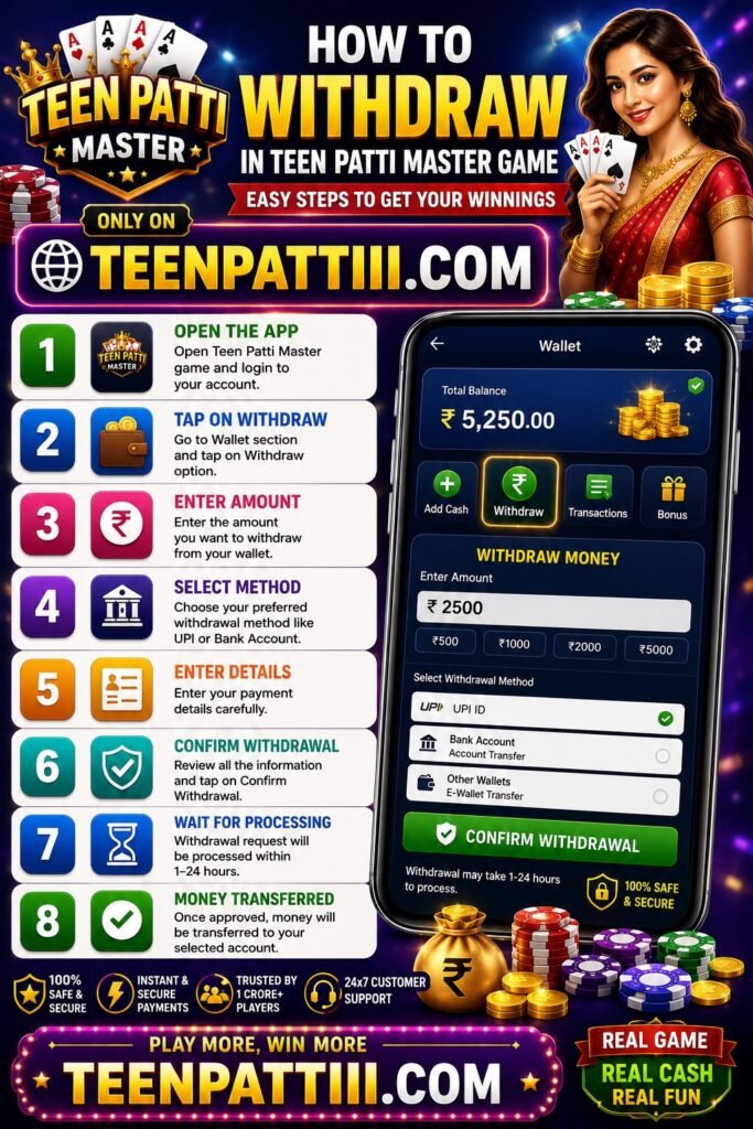 How To Withdraw 3 Patti Master APK